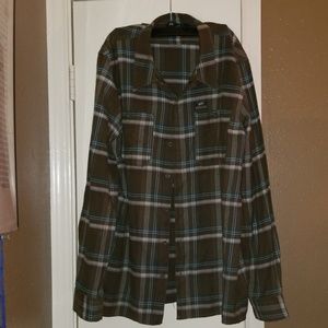 Vans Long Sleeved Plaid Button Up Flannel